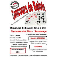 Concours de belote 14 février 2016 Gymnase des Pies