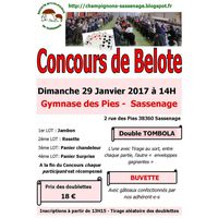 Concours de belote 29 janvier 2017 à Sassenage