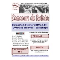 Concours de belote le dimanche 10 février 2019 à Sassenage