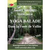 Yoga balade dans la forêt de Vallin