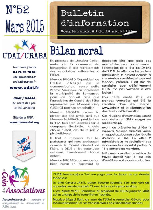 Bulletin d'information de l'udai nÂ°52